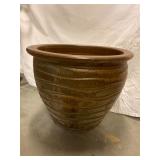 Brown Glazed Ceramic Planter