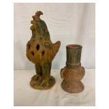 Two Decorative Clay Sculptures