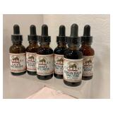 Six Herbal Tincture Bottles