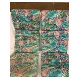 Two Tropical Print Chair Cushions