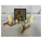Ceramic Antler Candleholders and Clock