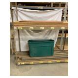 Metal Shelving Unit with Plywood Shelves