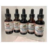 5 Herbal Tincture Bottles