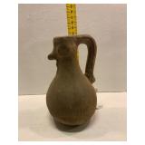 Unglazed Ceramic Vessel with Handle