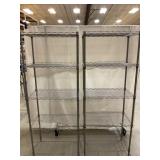 Metal Wire Shelving Units with Wheels