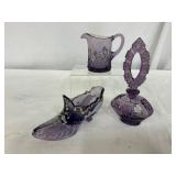Amethyst Glass Decor Items