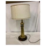 Brass Lighthouse Table Lamp With Shade