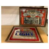Budweiser and Budweiser Light Signs