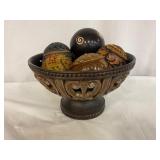 Decorative Bowl with Six Accent Spheres