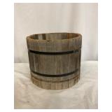 Wooden Barrel with Metal Bands