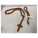 Two Clay Rosaries, Large and Small