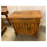 Vintage Wood Buffet with Brass Hardware