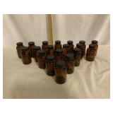 19 Amber Glass Bottles
