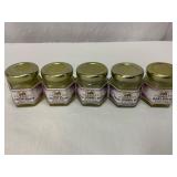 Five Balm Jars with Labels