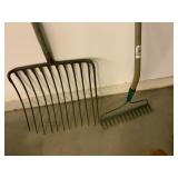 Two Garden Tools: Fork and Rake