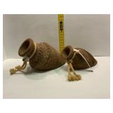 Rust-Colored Decorative Amphorae