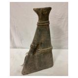 Triangular Ceramic Vase with Opening