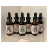 6 Herbal Tincture Bottles