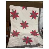 Handmade Star Pattern Quilt, 82x74
