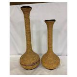 Rope-Wrapped Decorative Vases
