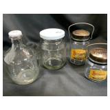 Four Glass Jars