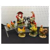Decorative Rooster Figurines