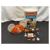 VTG 1970s Playskool Colored Blocks, Mickey Mouse