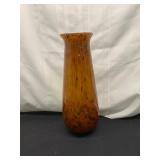 Amber Toned Hand Blown Vase
