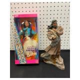 Native American Barbie and Figurine