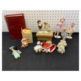 Figurines and Red Display Book