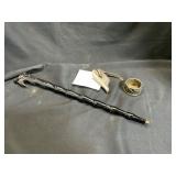 Carved Walking Stick, Napkin Ring, Seal