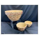 Three Splatter-Glaze Mixing Bowls