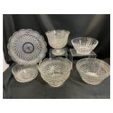Cut Glass Bowls and Platters