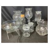 Clear Glass Vases and Jars