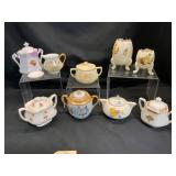 Eight Porcelain Sugar Bowls