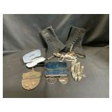 Glass Crystals, Antique Accessories Lot