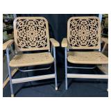 Metal Folding Chairs with Cutout Design