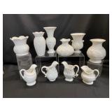 White Ceramic Vases and Pitchers