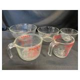 Pyrex Mixing Bowls and Measuring Cups Set