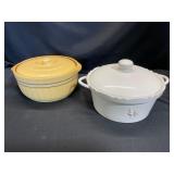 Two Lidded Ceramic Casserole Dishes