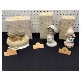 Precious Moments Figurine Trio with Boxes