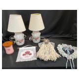 Table Lamp Set and Home Decor Items