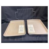 Pampered Chef Stoneware Pan Set with Rack