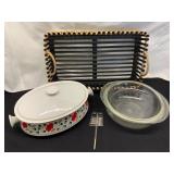 Pyrex and Goodwood Casseroles with Tray