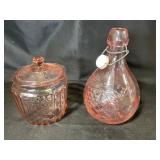 Pink Depression Glassware Set