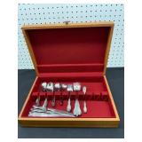 Oneida Silverplate Flatware Set with Case