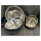 Four Stainless Steel Bowls