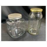 Clear Glass Storage Jars