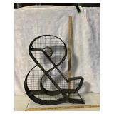Metal Grid-Design Ampersand Sign