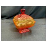 Jeannette Glass Amberine Candy Dish